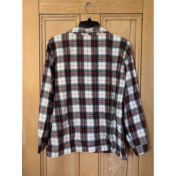 L.L.Bean Womens  Scotch Plaid Flannel Cotton Pajama Set Medium Petite Red XM EXC - Picture 10 of 12